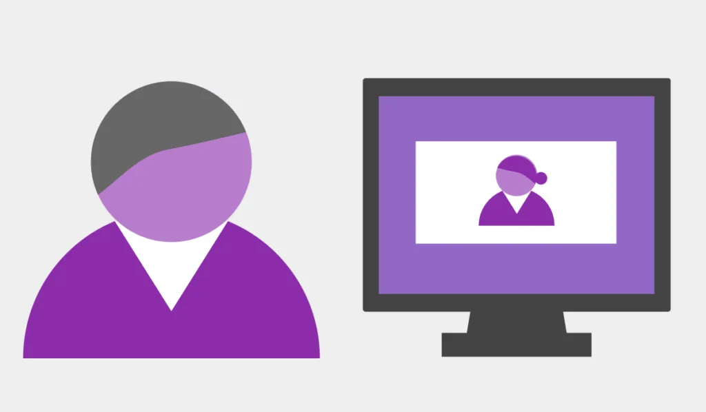 Jobbintervju på dator